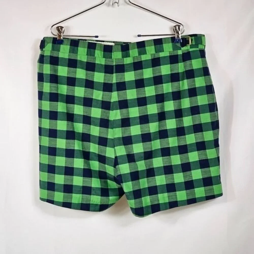 Vintage Chipp New Haven Green Navy Buffalo Check Shorts 38‎ Ivy Prep Yacht Club
